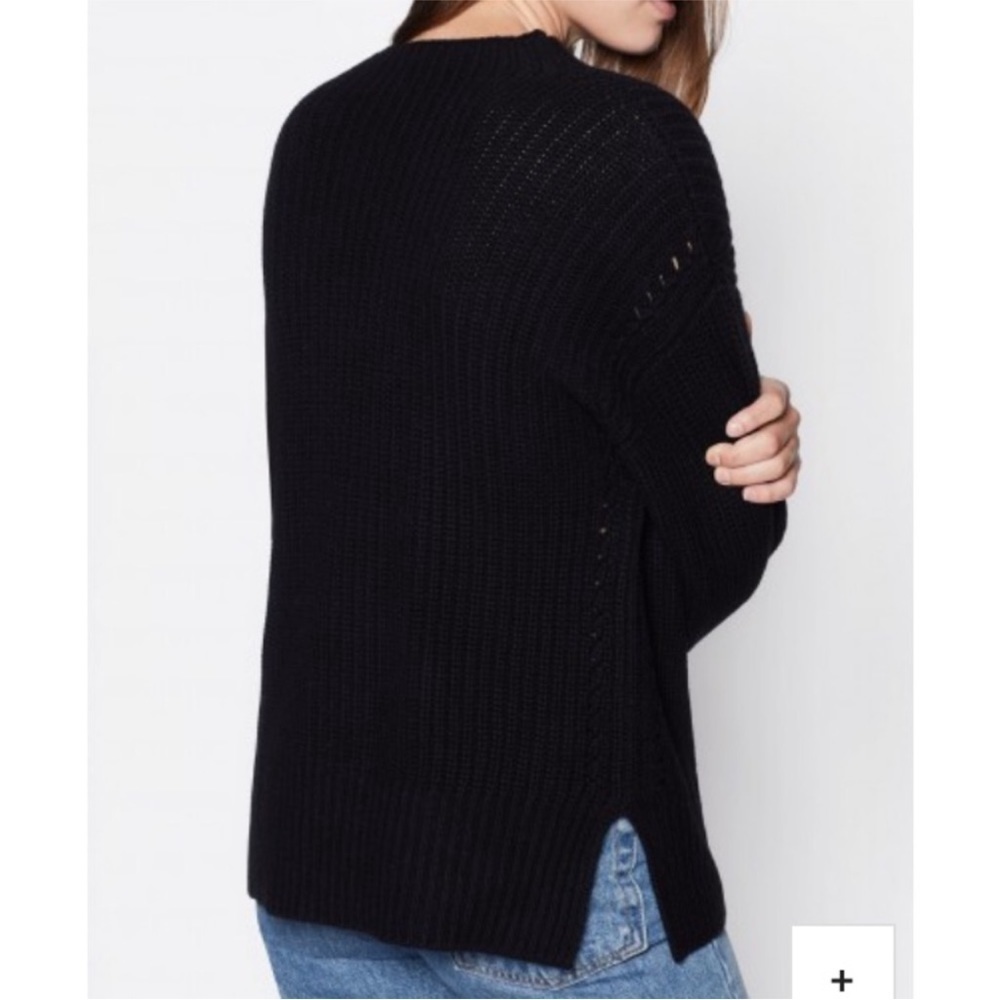 Equipment black funnel neck warm wool cashmere sweater small - Picture 3 of 9